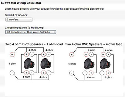 With 2 Single Voice Coil Wire Diagram : 2 Ohm Dvc Subwoofer Wiring