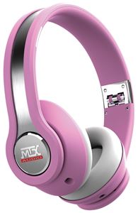 MTX iX1 PINK On Ear Headphones - Pink/Grey